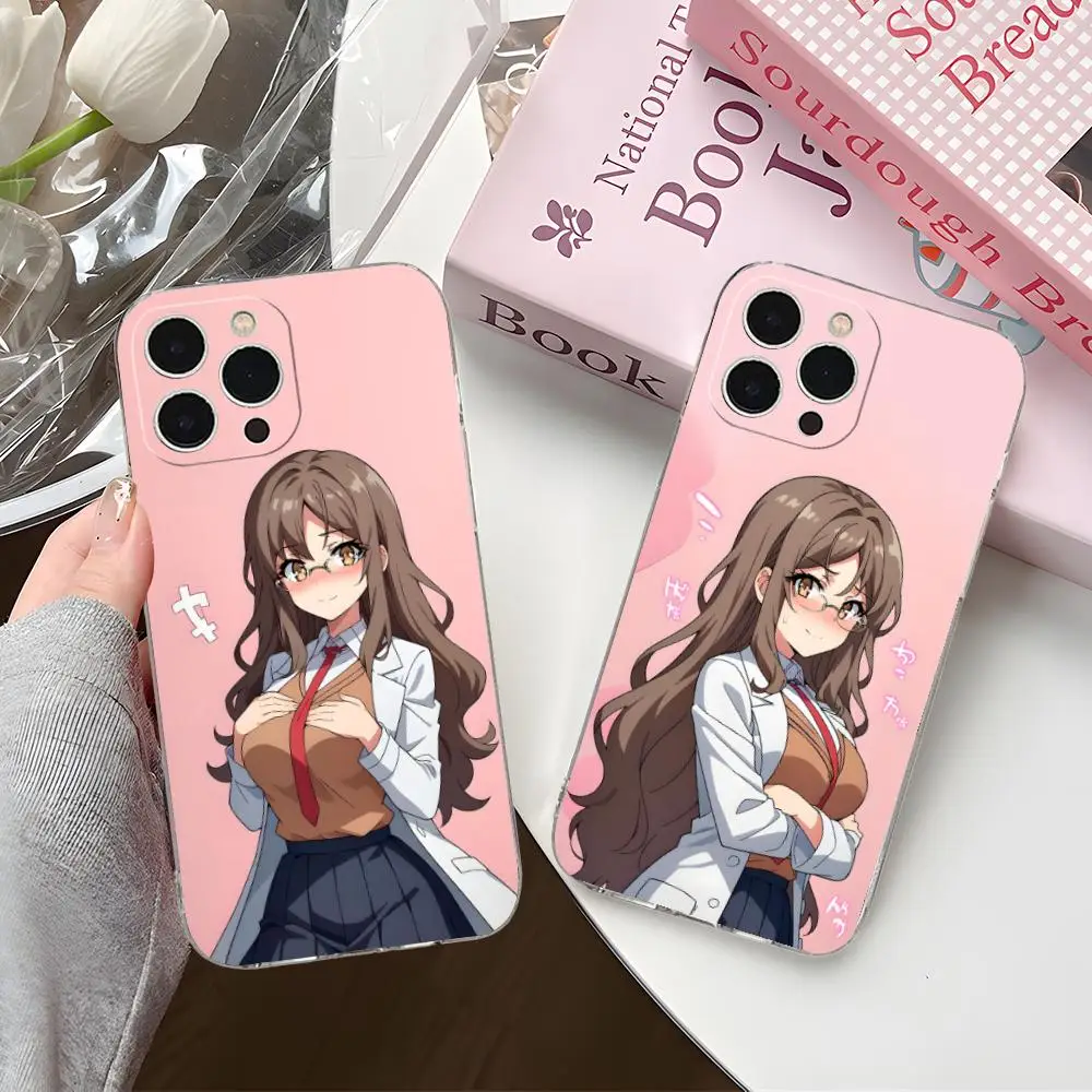 Чехол для телефона Futaba Rio Senpai для iPhone 16, 14, 13, 12, 11 X XR XS Pro Max Plus, мини-прозрачный прозрачный чехол, красивая роскошь