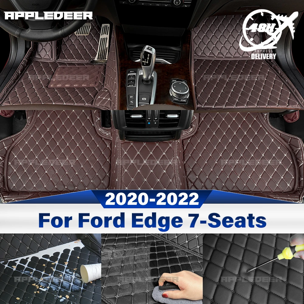 

Для Ford Edge 7-местные автомобили 2015-2022, автомобильные коврики на заказ, автомобильный ковер, детали интерьера, аксессуары, детали защитных накладок