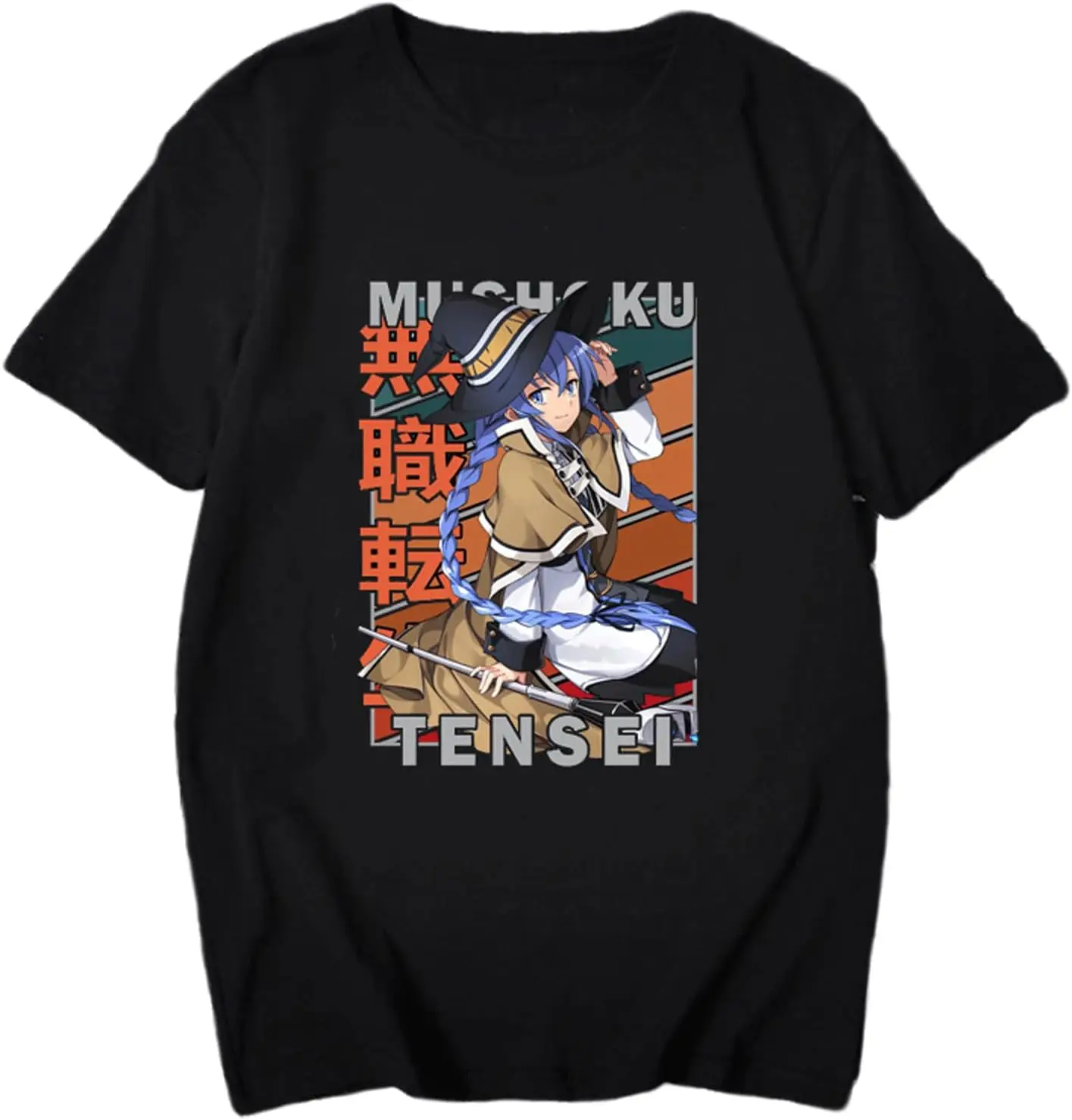 MDEM Mushoku Tensei Jobless Reincarnation  Migurdia T-Shirt Grafik Männer Frauen T-Shirt Cartoon Harajuku Kurzarm Mode Top