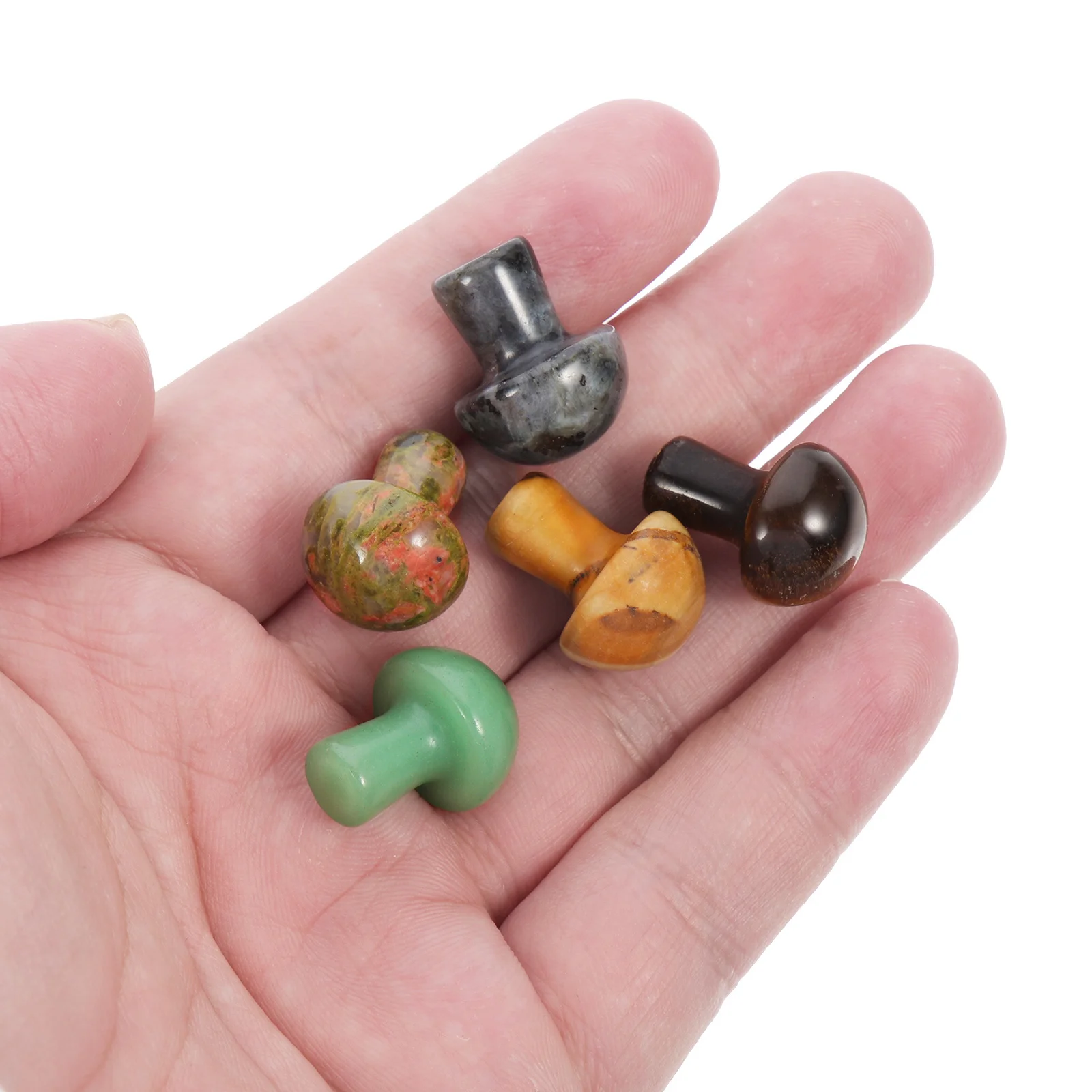 

5Pcs Mini Mushroom Shape Stone Decor for Garden Flowerpot Micro Landscape Stone Adornments Landscaping Decorative Rock Ornament