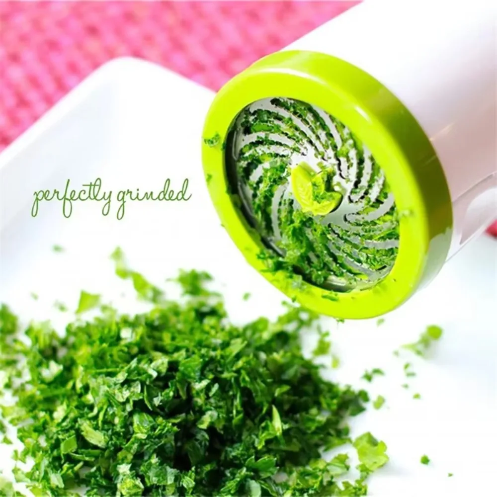 Herb Grinder Spice Mill Parsley Shredder Chopper Vegetable Cutter Garlic Coriander Seasoning Grinder Kitchen Cooking Tool