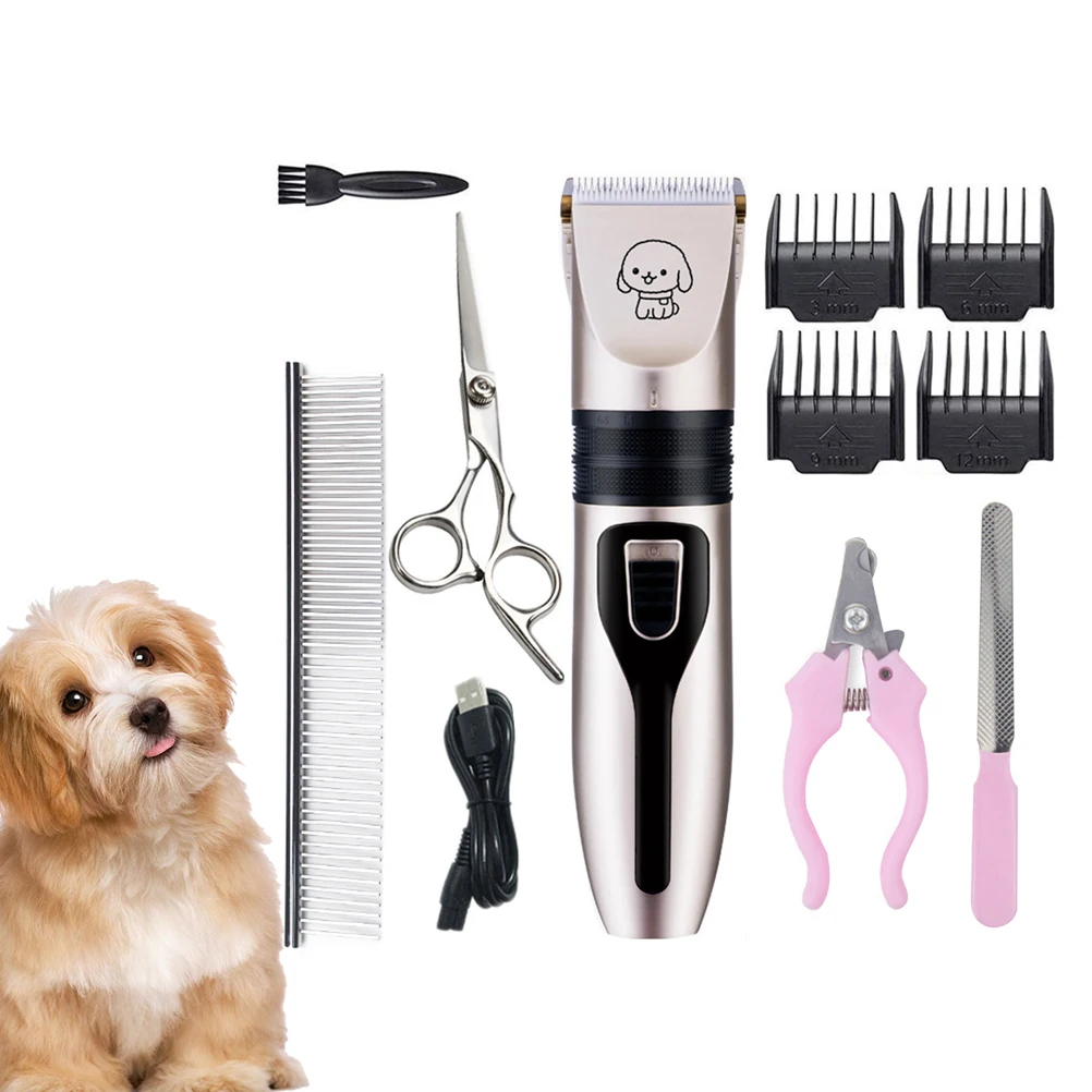 

Professional Pet Hair Clipper Dog Hair Electrical Grooming Tool Safe Shaving Tool Pet Hair Trimmer (Set 2, Without Lubricating O