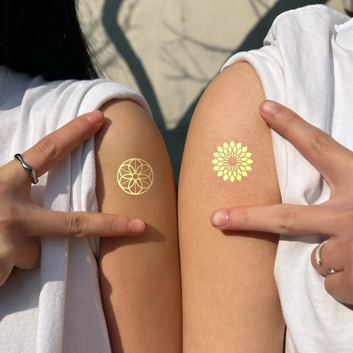 

6Ps Waterproof Hot Stamping Temporary Tattoos Transfer Stickers Popular Trendy Disposable Tattoo Stickers Fake Tattoo for Woman