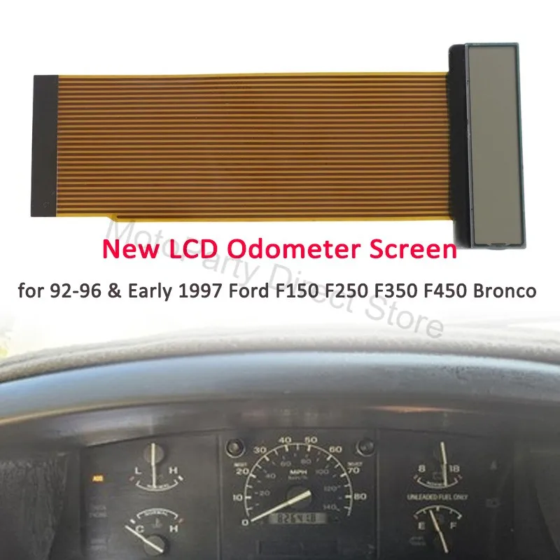 Nueva pantalla LCD de odómetro para Ford F150 F250 F350 F450 Bronco 92-96 y principios de 1997, también compatible con las furgonetas Econoline.