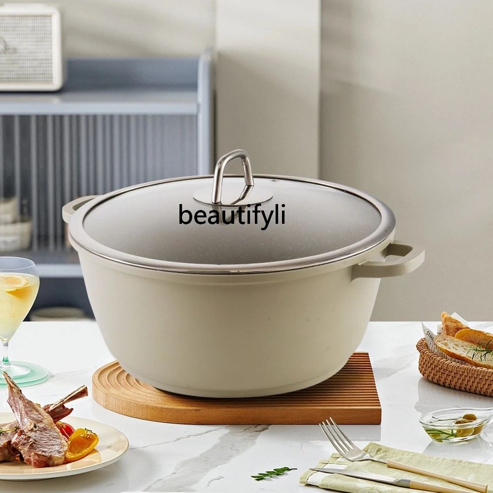 Estufado doméstico, filete frito, leche estofada, sartén antiadherente multifuncional, juego de cuatro piezas
