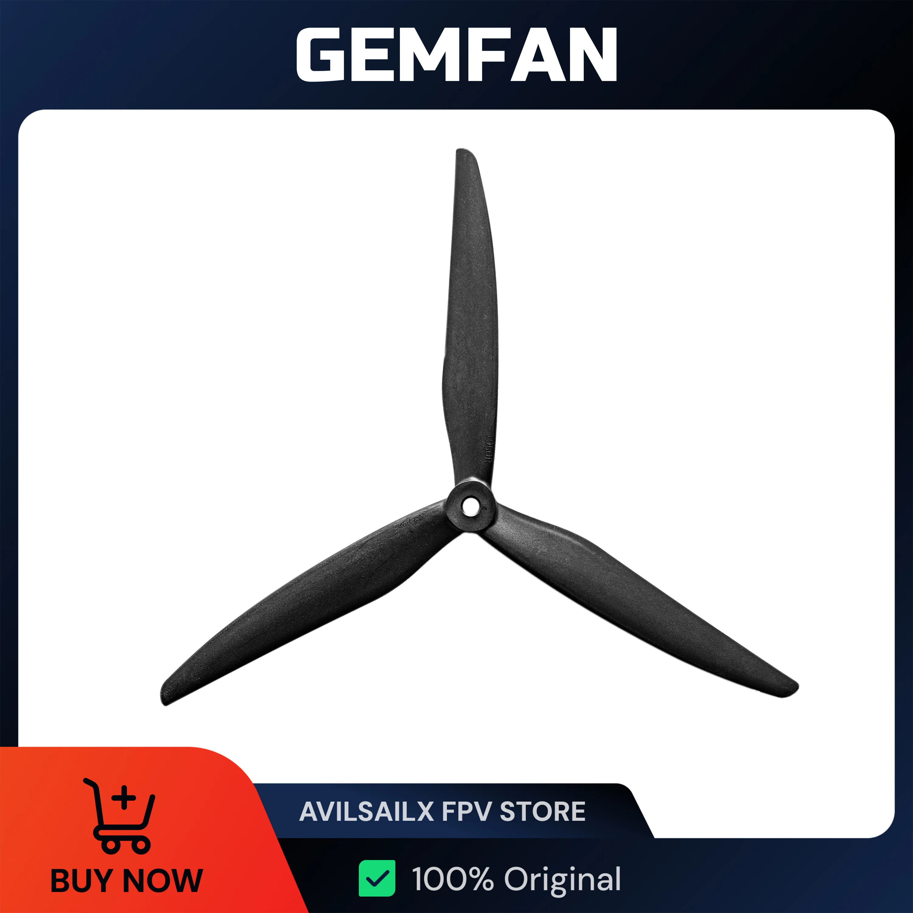 

Gemfan 1050 10X5X3(2CW+2CCW) 3-Blade Glass Nylon Fiber Propeller for Multirotor 10 Inch FPV Cinelifter Marco Quadcopter