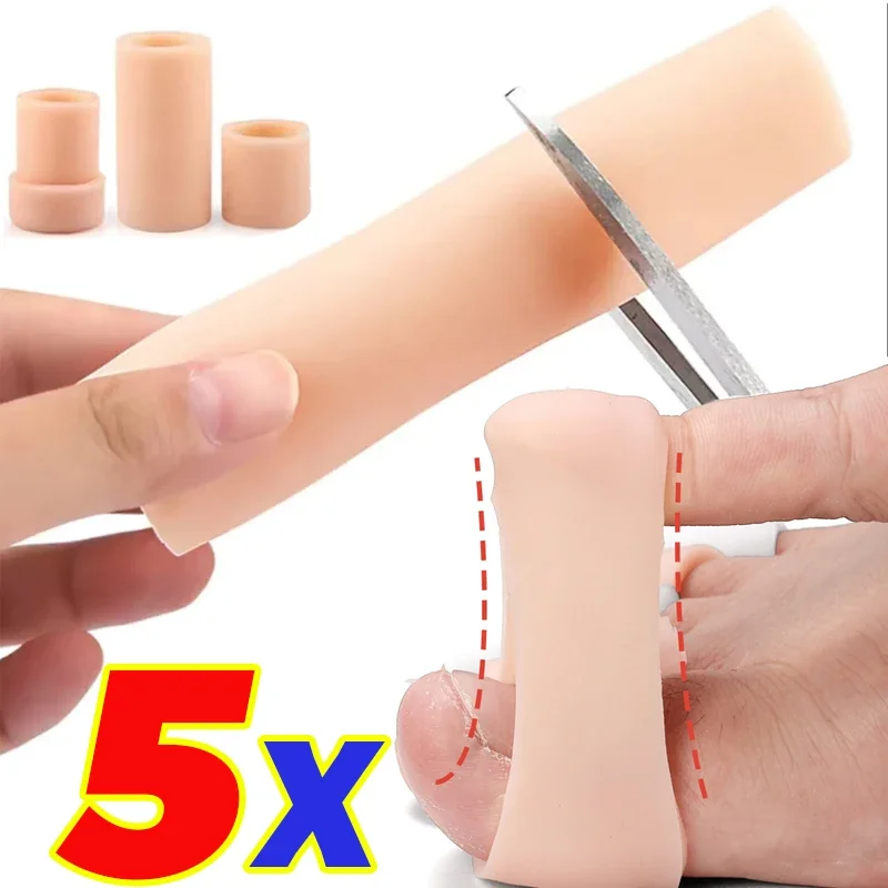 Relieve Painness Toe Separator Silicone Gel Finger Tube Protector Foot Cover Remover Bunion Corrector Pedicure Foot Care Tools