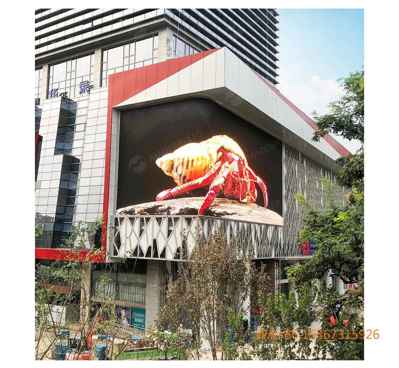 

Custom Outdoor LED Right-angle Screen Cabinet Waterproof Anti-collision High Brightness Architectural Display