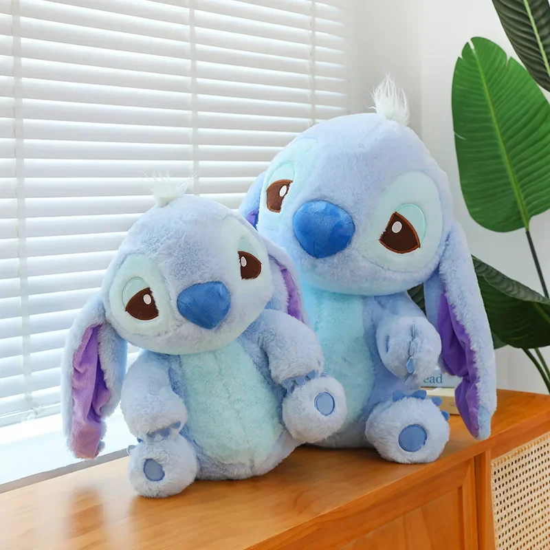 30-80cm Disney Lilo and Stitch Plush Toys Sleepy Posture Kawaii Cartoon Anime Plushie Stich Dolls Soft Stuffed Kid Birthday Gift