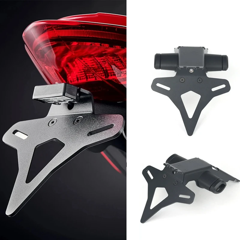 Motorcycle Rear Short Tail Stock License Plate Holder Tailstock Bracket Kit For Ducati Monster 950 Monster950 2021-2023