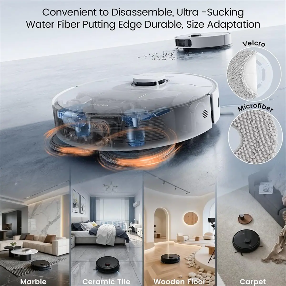 Compatible for P50 Pro Ultra Replacement Main Side Brush HEPA Filter Mop Pad Dust Bag Spare Accessories