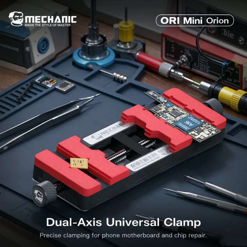 MECHANIC ORI Mini Dual Axis PCB Motherboard Fixture Holder High Temperature Synthetic Stone Clamp for Phone Soldering Repair Pro