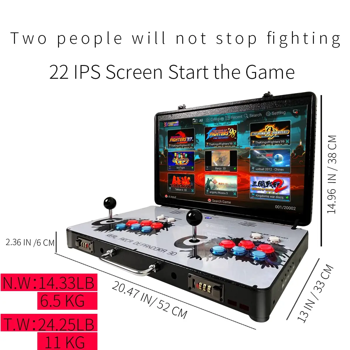 2025 New High Quality Pandora Arcade 10000 In 1 3D WiFi Game Box LED Light Split Console Supports 1-4 Players