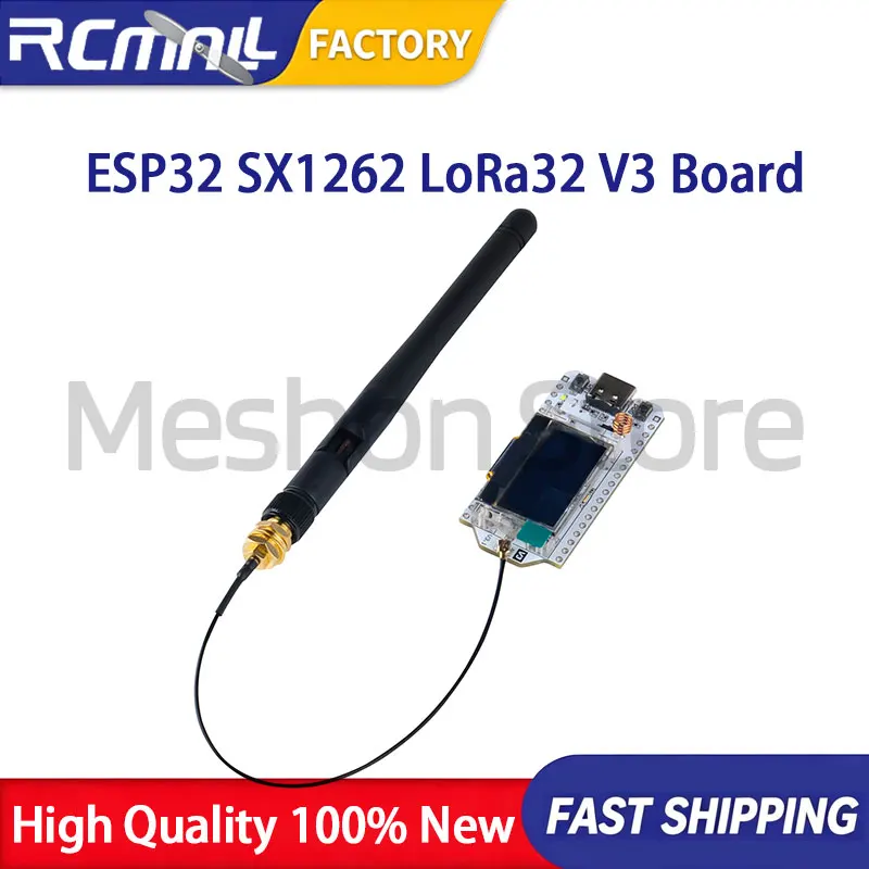 HTIT-WB32LA_V3 ESP32 LoRa32 V3 SX1262 Development Board 0.96 Inch OLED 850-1850MHz Antenna for Meshtastic Devices Board PC