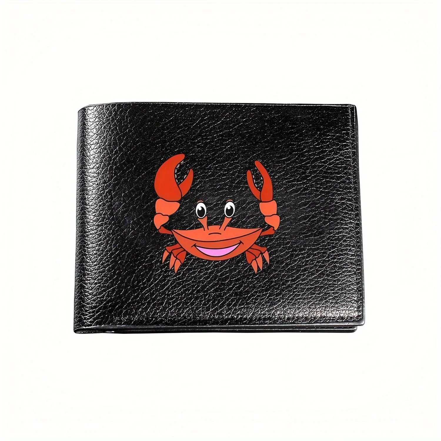 

Smiling Crab Cartoon Illustration Business Mens Casual Elegant Simple Practical Quality Wallet Stylish Printing Graphic Creative