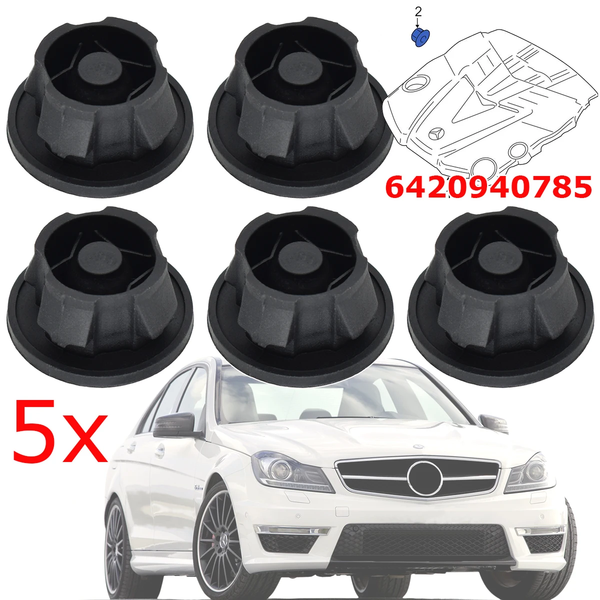 Engine Cover Grommet Bung Absorber Mounting Buffer For Benz C E Class W204 C218 X218 W212 C207 W461 W463 Sprinter 906 6420940785