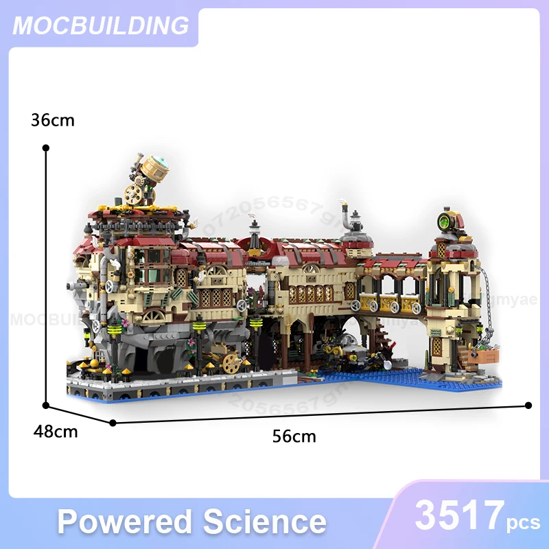 

MOC Building Blocks Powered Science Train Model DIY Assemble Brick Transportation Display Collection Creative Toys Gifts 3517PCS