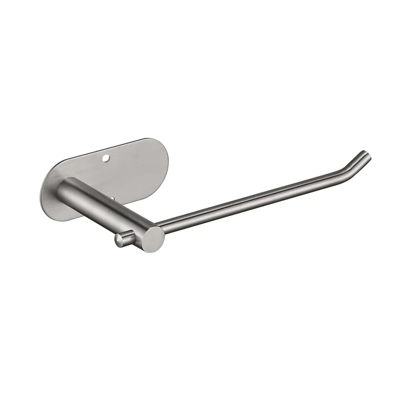 

Stainless Steel Wall-Mounted Paper Towel Holder for Kitchen Bathroom - Self-Adhesive or Drilled Installation