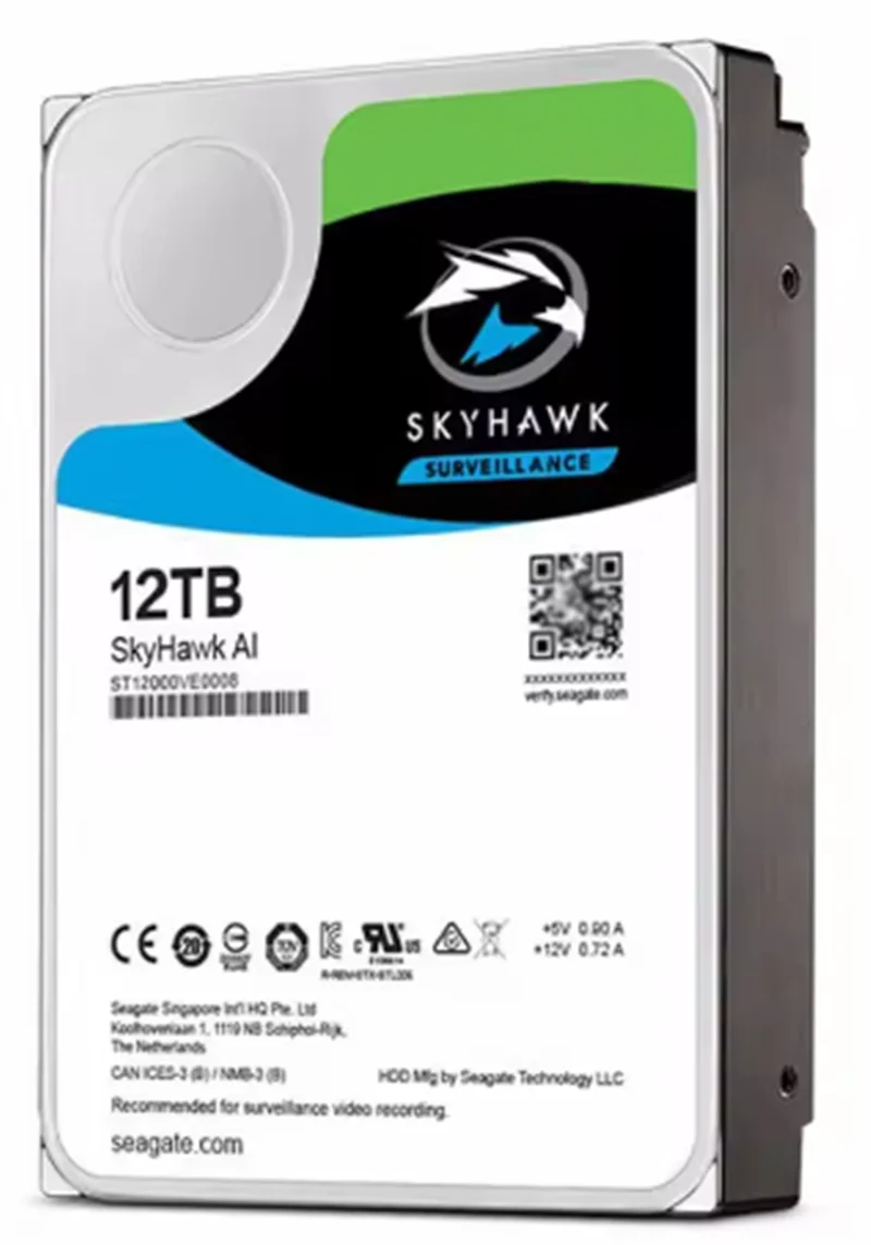 ДЛЯ Seagate SkyHawk AI 12 ТБ 3,5-дюймовый жесткий диск SATA 7200 об/мин 6 ГБ/с ST12000VE0008