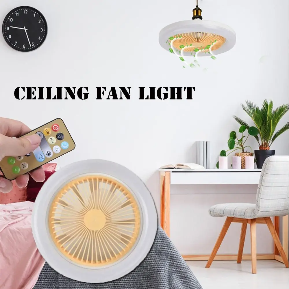 

Hot Bladeless with Remote Control Modern White 10.2inch Ceiling Fan Light