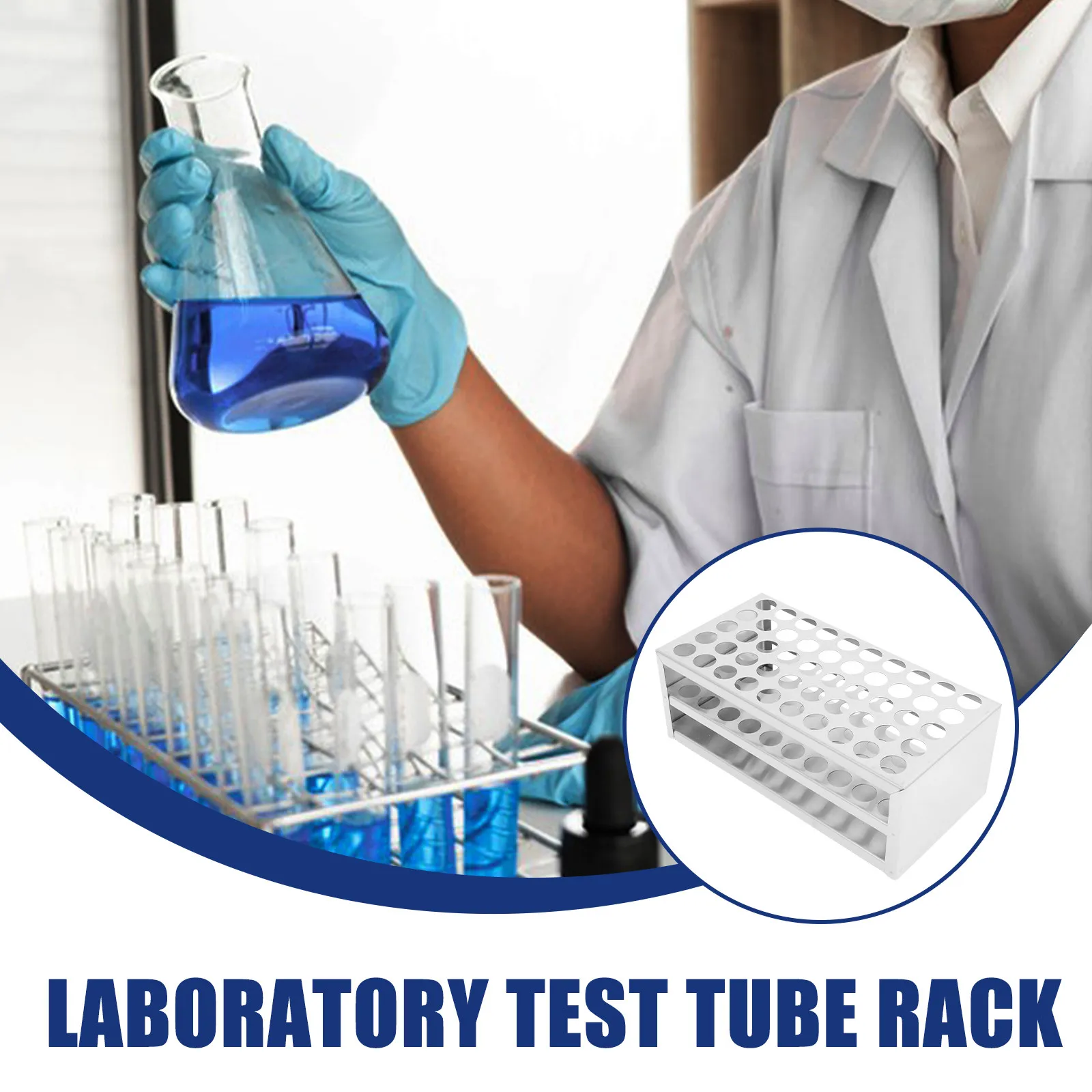 Laboratory Test Tube Rack 17Mm Stainless Steel Multi-Hole Organizer For Centrifuge Sampling Tubes Stand Storage Rack view 4