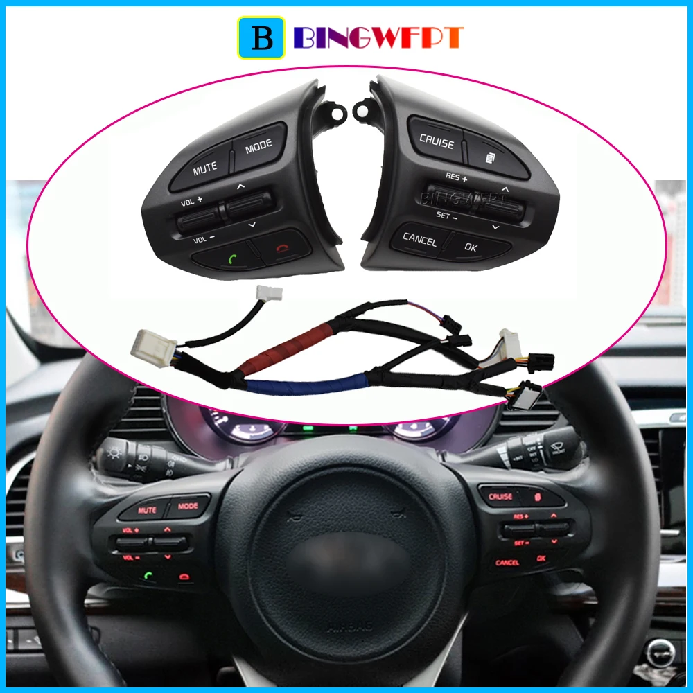 Prime Quality Car Steering Wheel Menu Control Switch Button Multi Functional Cruise Control Button For Kia K5 Optima 2014 2015