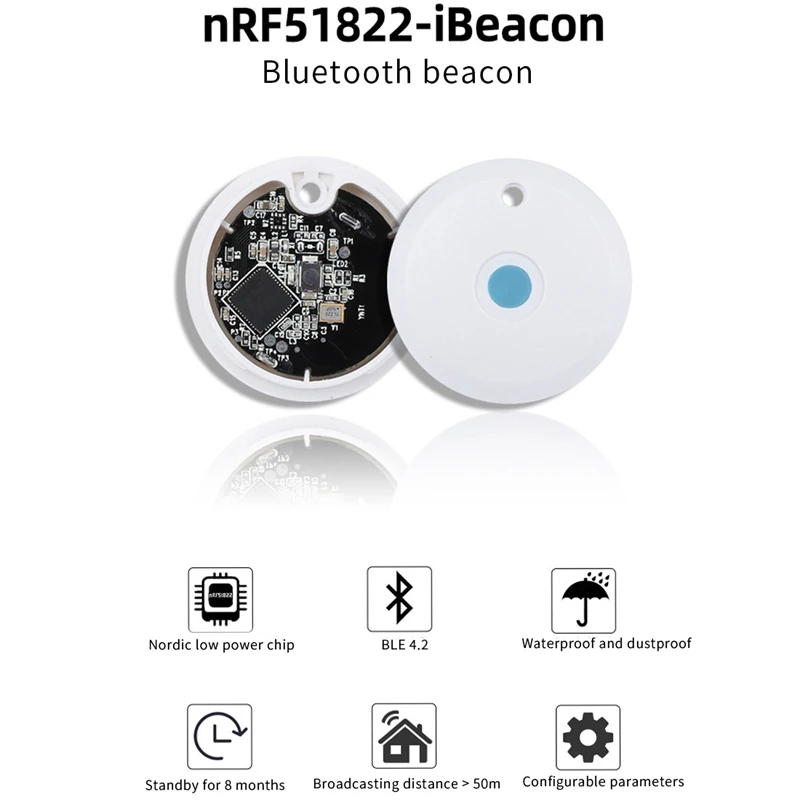 NRF51822 Bluetooth Module Ibeacon Base Station Positioning Beacon Near Field Positioning With Shell