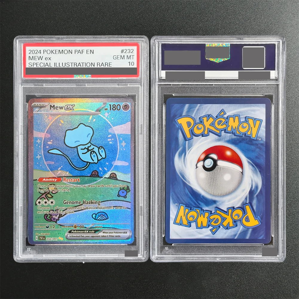 

Self Made PTCG English Mew ex #232 Paldean Fates Special Illustration Rare 10Points Rating Game Collection Card Toy