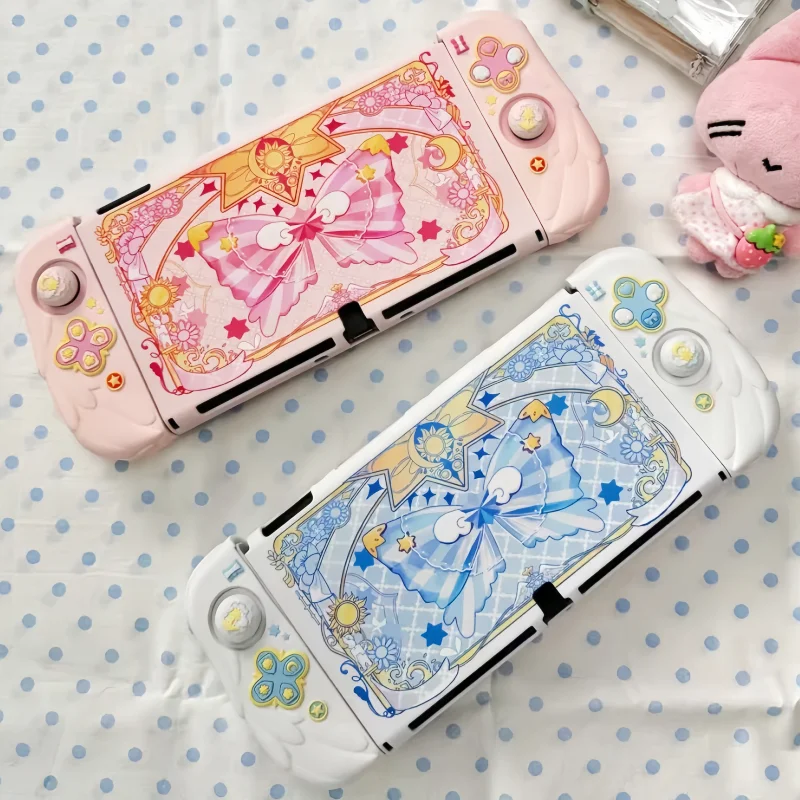 PlayVital Switch 2 Protective Case Sakura Style Split Cover Anti Scratch Shockproof Anti Slip For Gaming Console Adult Gamers