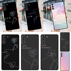 Love Yourself Flower Kpop Case For Samsung Galaxy S20 FE S21 FE S22 S23 Ultra Note 20 S9 S10 Note 10 Plus Back Cover