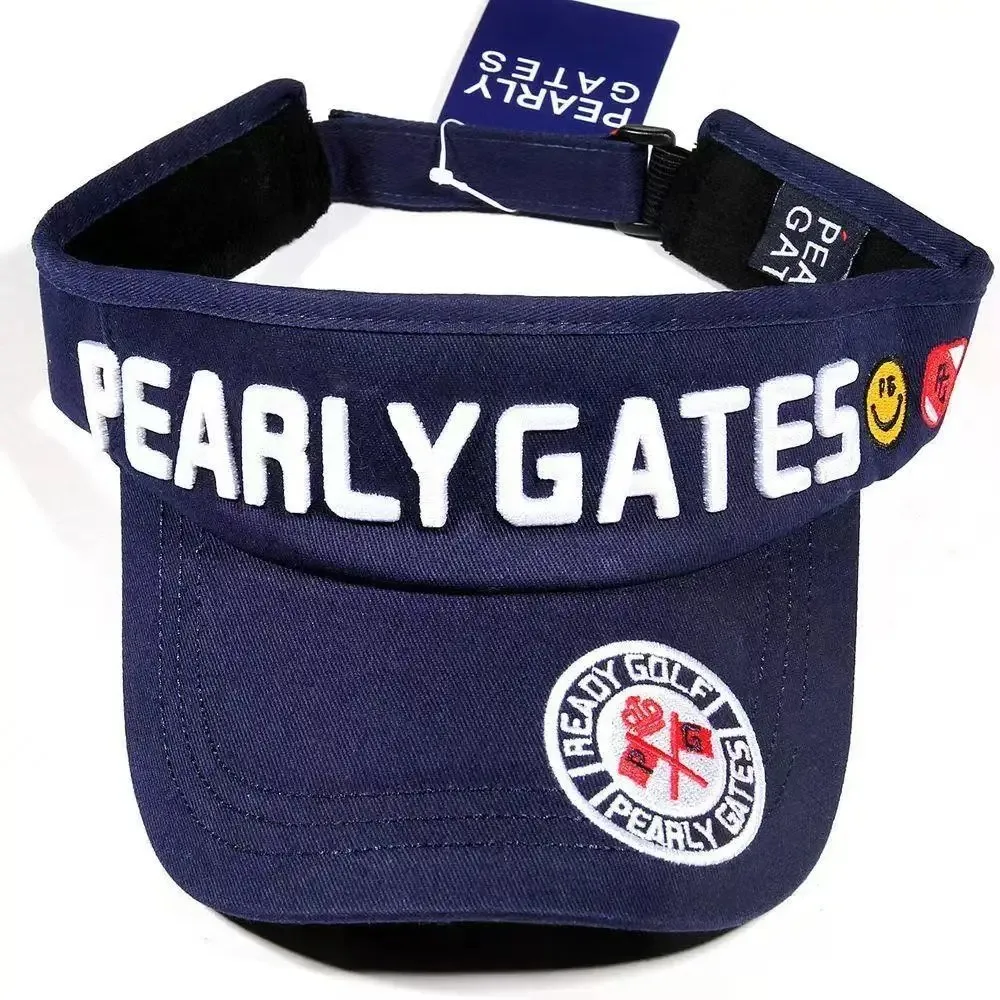 PEARLYGATES Embroidered Golf Hat Men's and Women's Trendy Hat Headless Hat Student Sunscreen Hat Sports Empty Top Hat