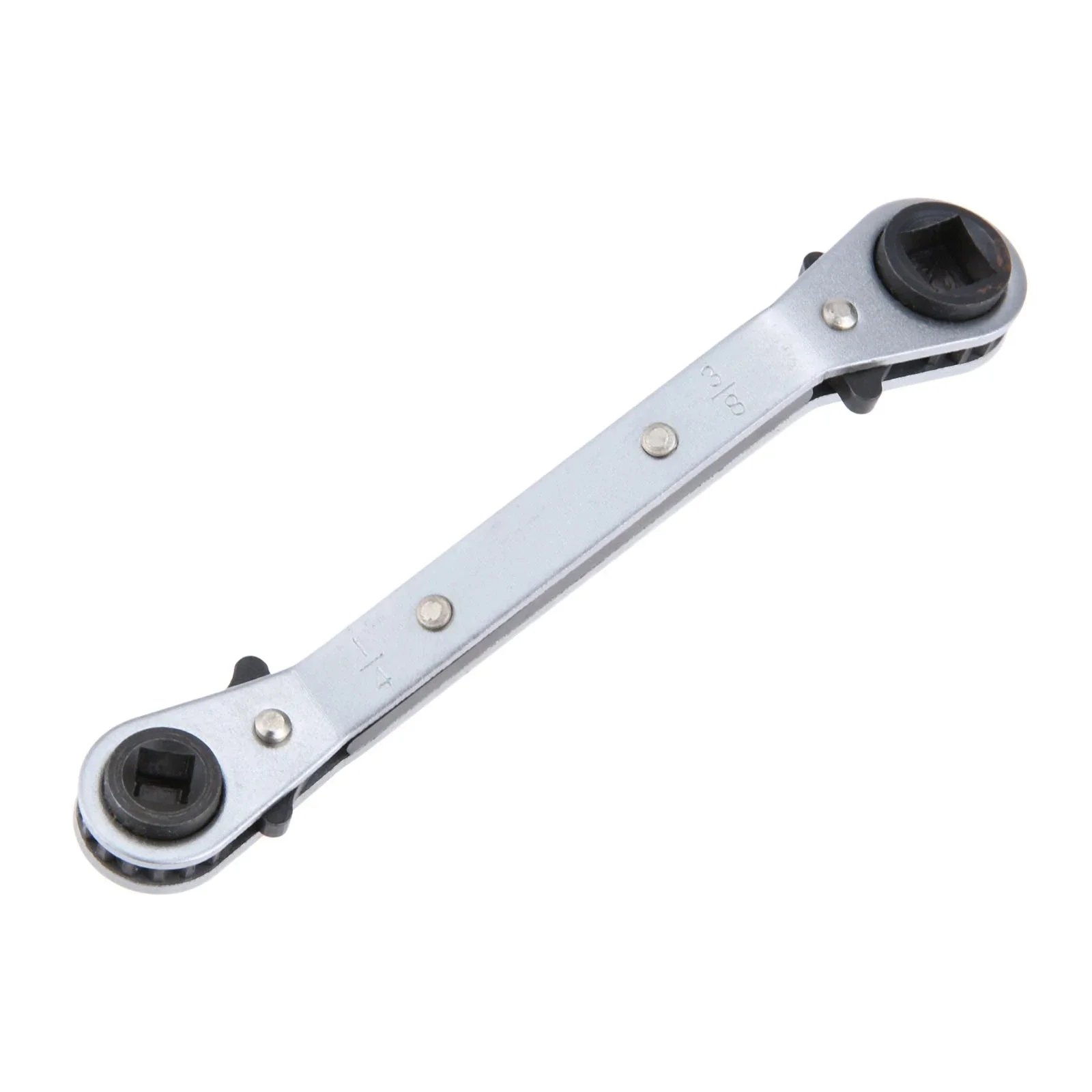 1pc Refrigeration Ratchet Wrench 4 Different Sizes 1/4 x 3/16 Square x 3/8 x 5/16 Square Air Conditioning Ratcheting Service Wre