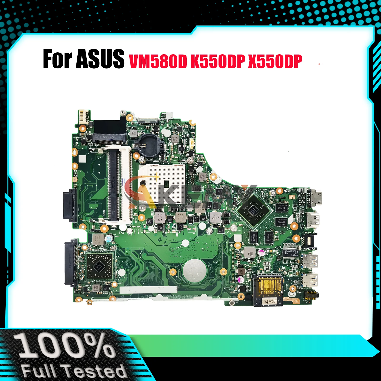 

X550DP Laptop Motherboard For ASUS VivoBook VM580D X550DP X550D K550DP Notebook Mainboard in stock 100% tests OK fast shipping