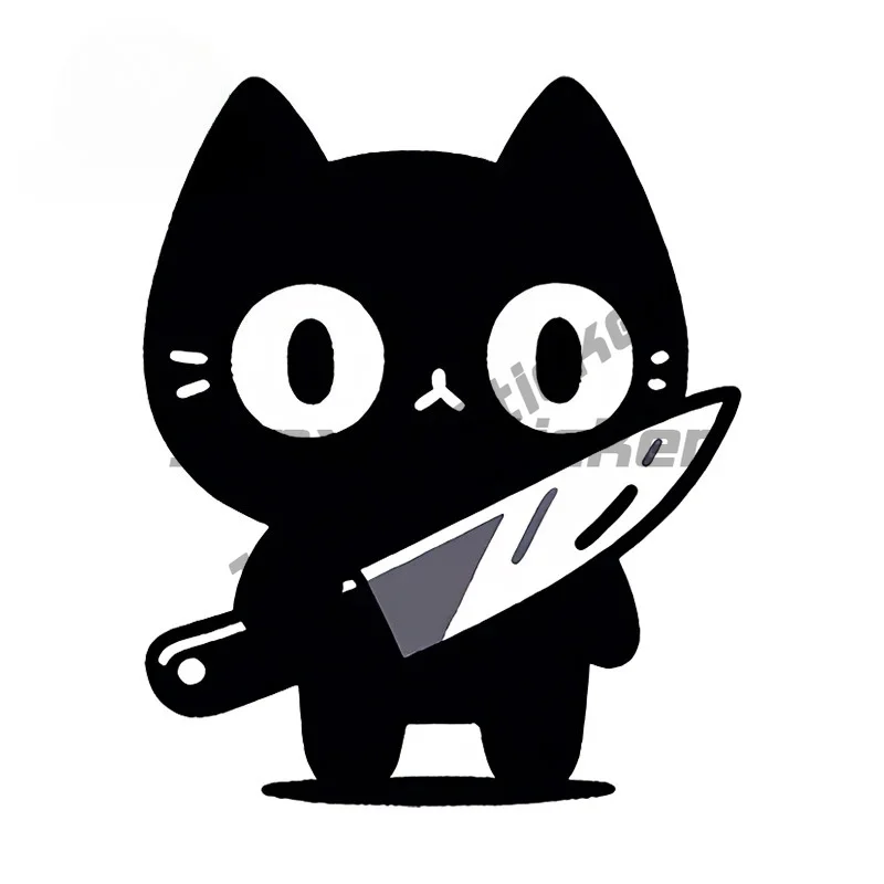 Black Kitten Design Car Stickers Mysterious and Dangerous Cat Decals Fashion Car Rear Window Decor