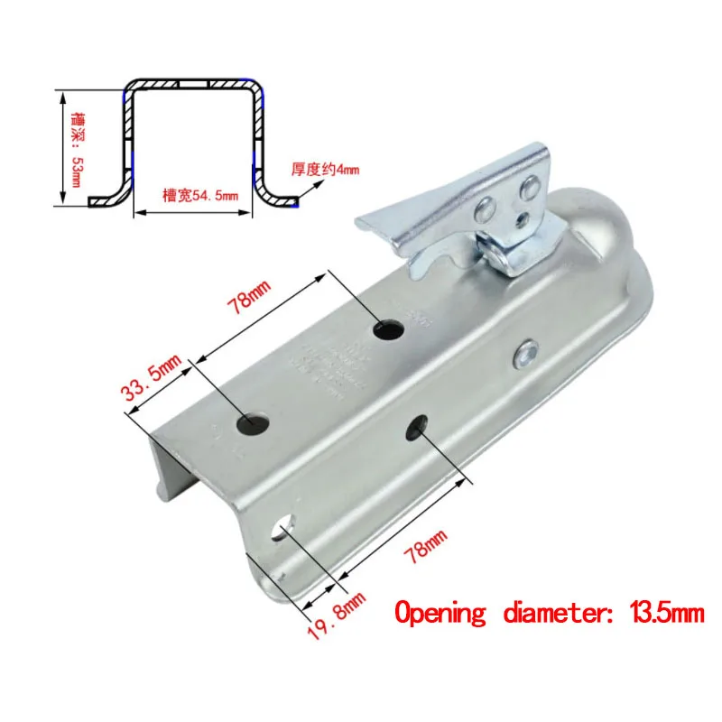 2x2 Trailer Cover 2 Inch Ball Head 3500LBS Straight Tongue Coupler American Towing Boat Car Ball Cover