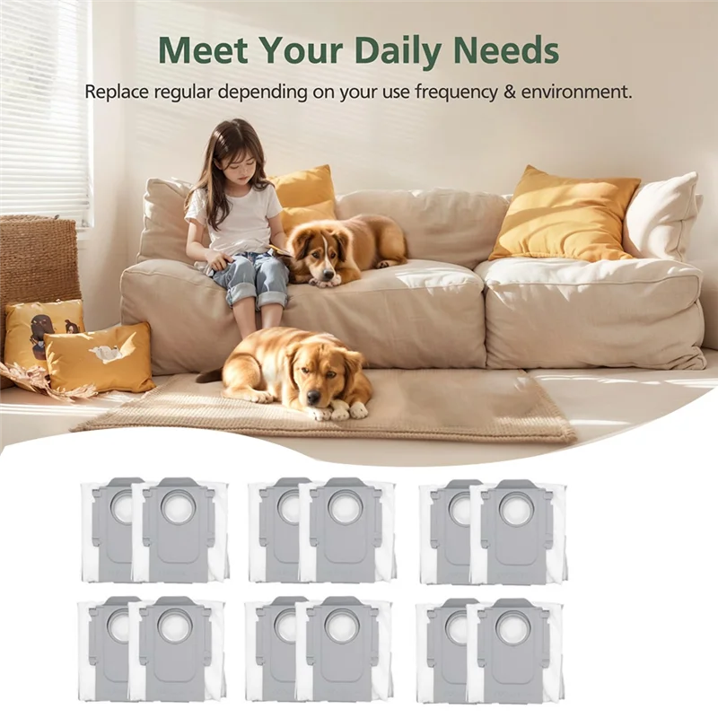 

【Must-Haves】12 Pcs Dust Bag For Roborock G20S S8 Max Ultra Robot Vacuum Cleaner Accessories