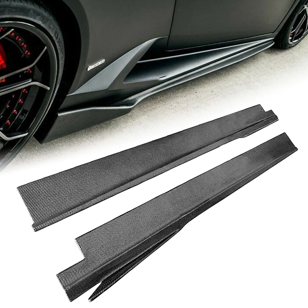 Carbon Fiber Side Skirts Aprons Bumper Molding Trim case for Lamborghini Huracan LP600 LP610 Coupe 2 Door 14-17 Car Accessories