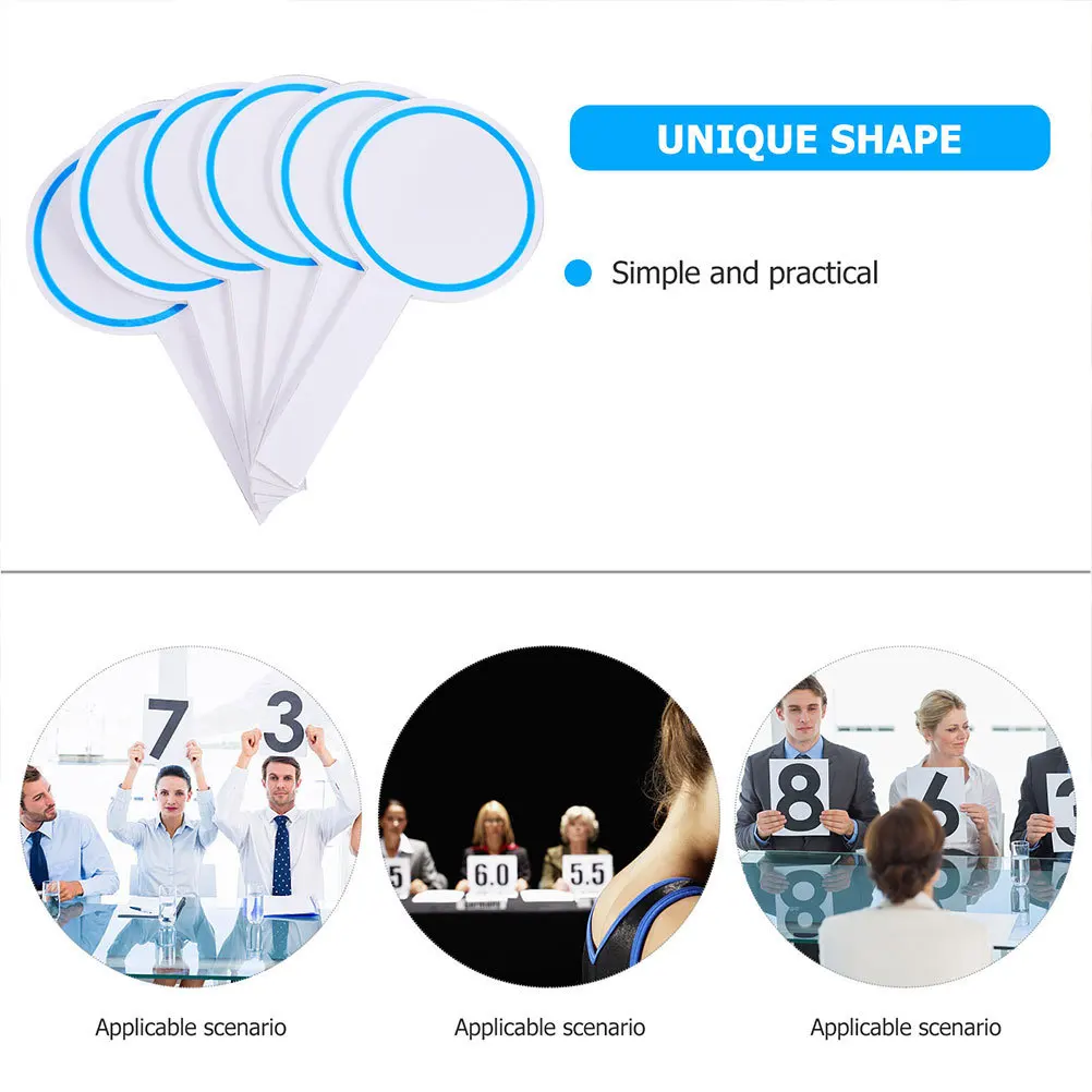 12Pcs Longlasting Scoreboards Blank Dry Erase Boards for Games Judges Voting Paddles Scoreboard Auctions Paddles