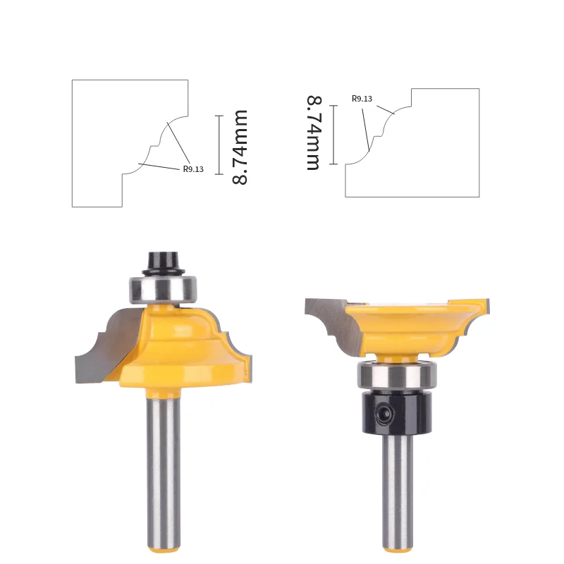 Imagem -02 - Pta Double Roman Ogee Stone e Rail Router Bit Grupo Fresadora para Madeira para Bit Wood Face Carbide End Mill