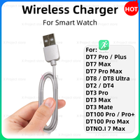 Smart Watch Wireless Charger For DT NO.I 7 DT7 DT8 DT100 DT2 DT3 DT4 Pro Plus Max Mini Ultra Smartwatch USB Power Charging cable