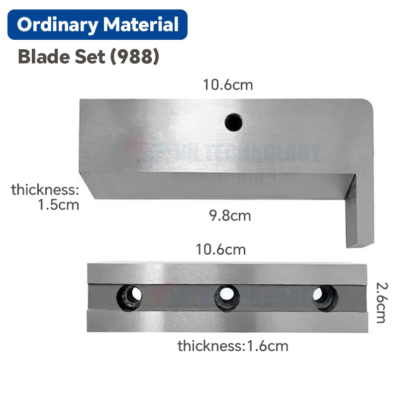 988 Webbing Cutter Original Blade, Top and Bottom Cutting Blade Set, Belt Tape Cutting Machine Accessories, White Steel Optional