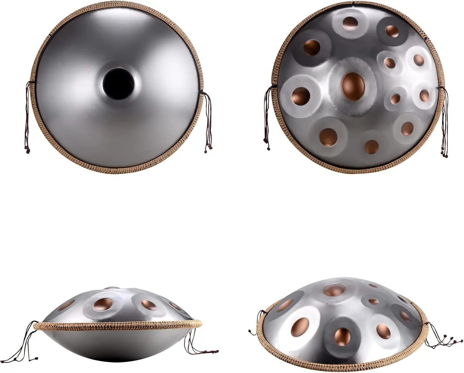 Drums Sets 22 Inch D Kleine Stalen Handtrommel Met Zachte Handpan Zak, 2 Handpan Hamer, Handpan Standaard, Stofvrije Doek (As