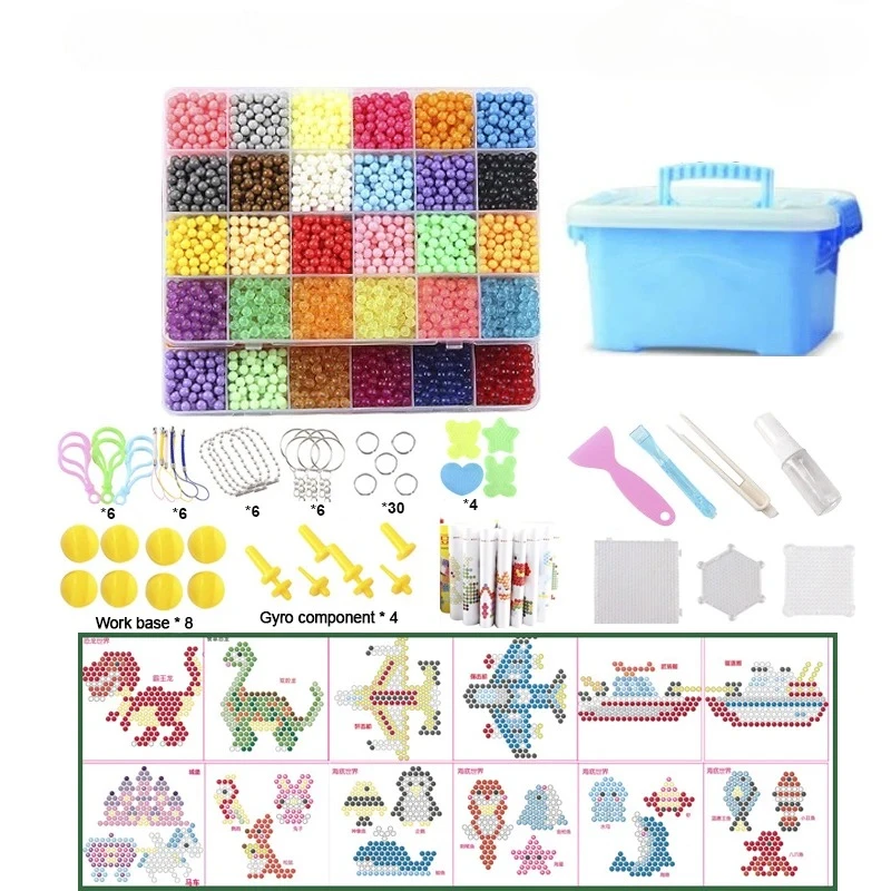 

DIY Water Magic Beads For Children Animal Model Hand Making Puzzle Kids Educational Toys Boys girls Spell Beans Montessori bead