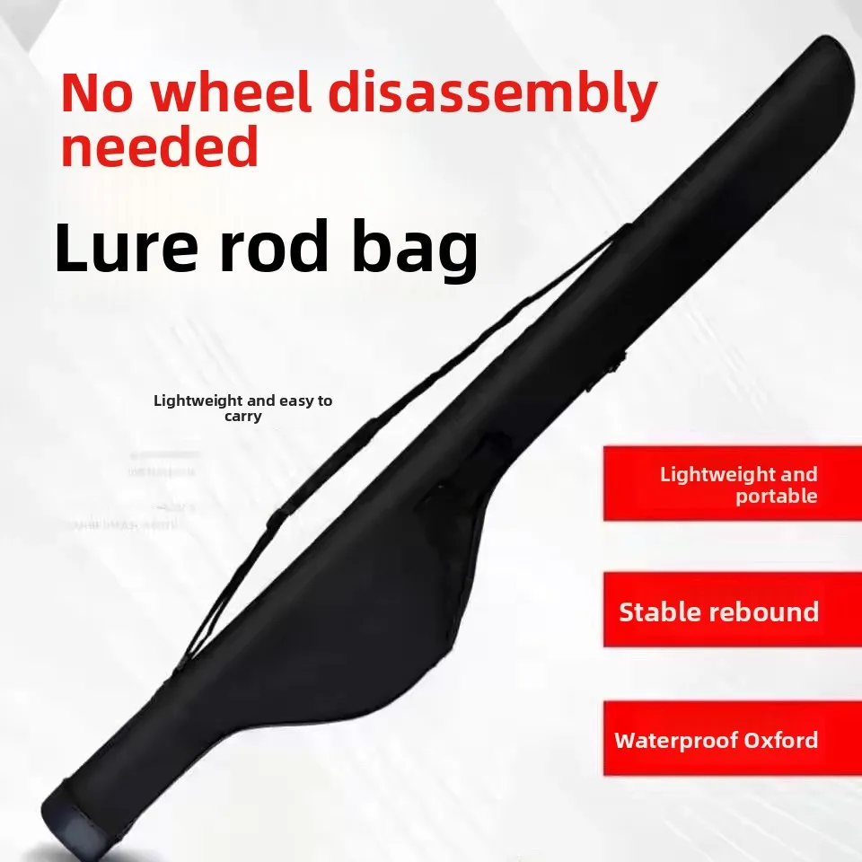 Portable Fishing Rod Case Waterproof Hard  No Wheel Removal Required Ideal for Camping Travel And Outdoor Activities