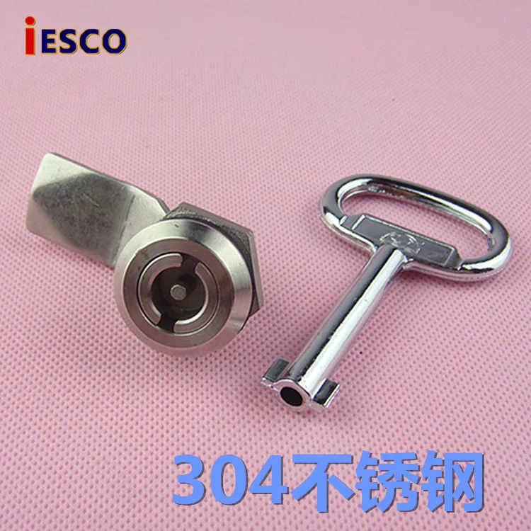 

iESCO304 stainless steel cabinet door lock industrial corner key turn tongue lock