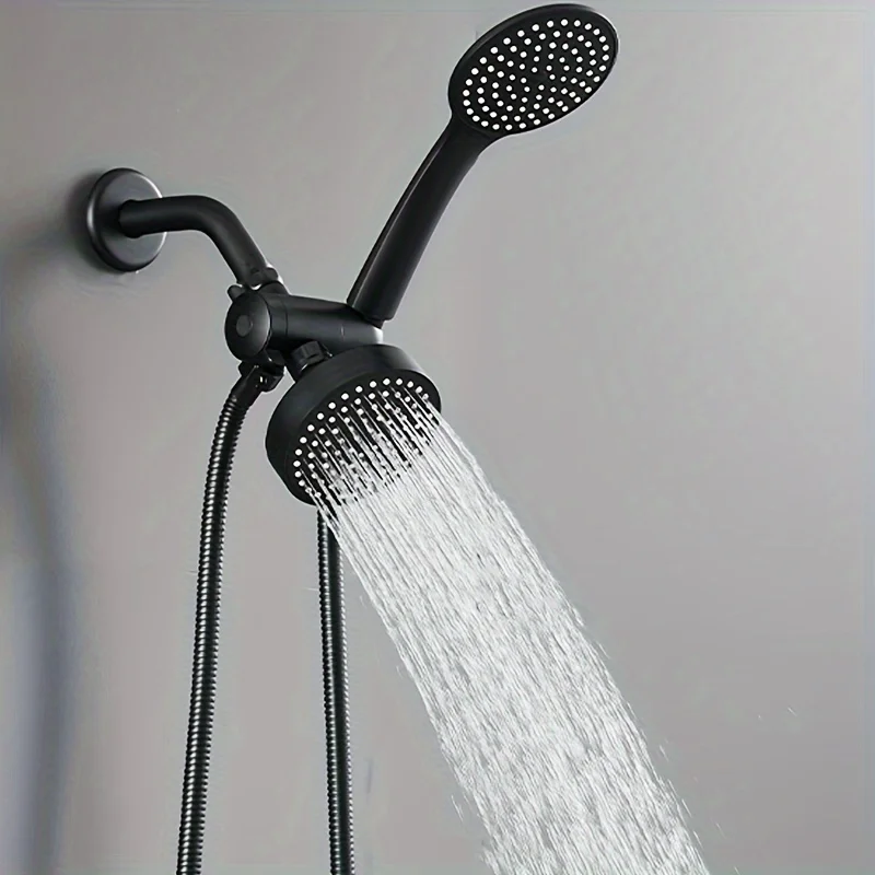 A High-Flow Large Nozzle and Handheld Shower Head, Two-In-One Shower Set, Shower Long Hose, Three-Way Water Distributor Bathroom Set Complete Set, Shower Head, Bathroom Accessories