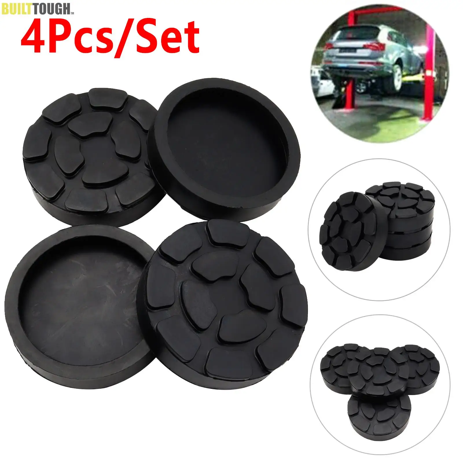 4pcs Jack Pad 125mm Diameter Lift Rubber Pad Frame Rail Adapter For Pinch Weld Side lifter Jacks Automotive 2-Post Car Lift Jack