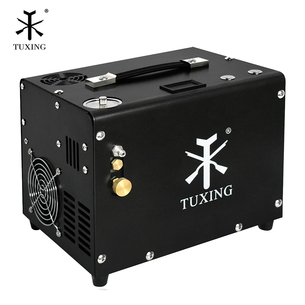 TUXING TXET062 4500Psi Auto-stop PCP Air Compressor High Pressure Electric Built-in Transformer Compressor for PCP Airgun Diving