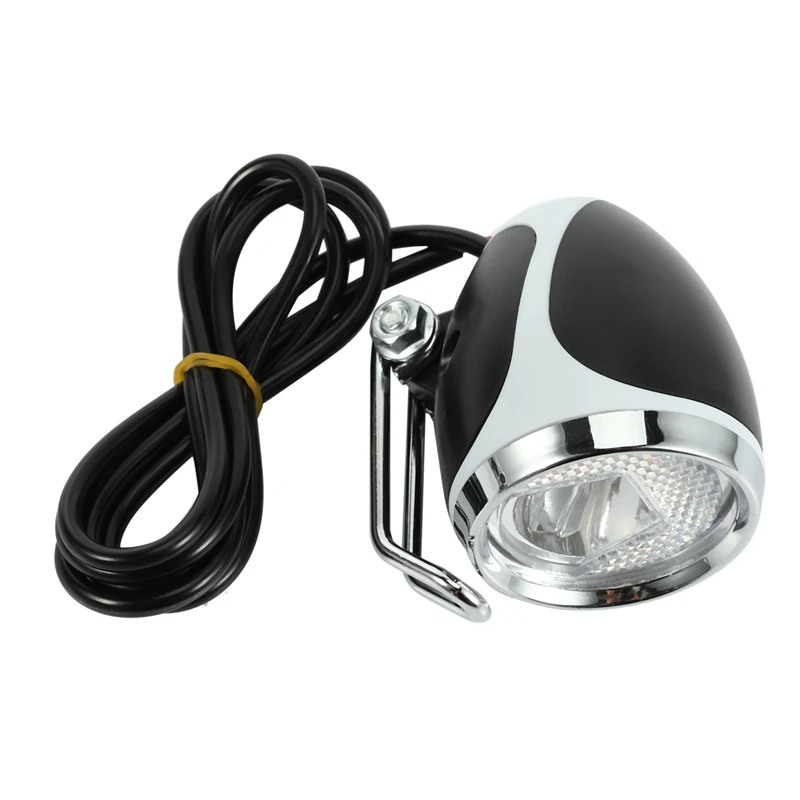 Luz LED delantera con bocina para bicicleta eléctrica, faro para ciclomotor, MTB y triciclo, 24V, 36v y 48V, 2 uds.