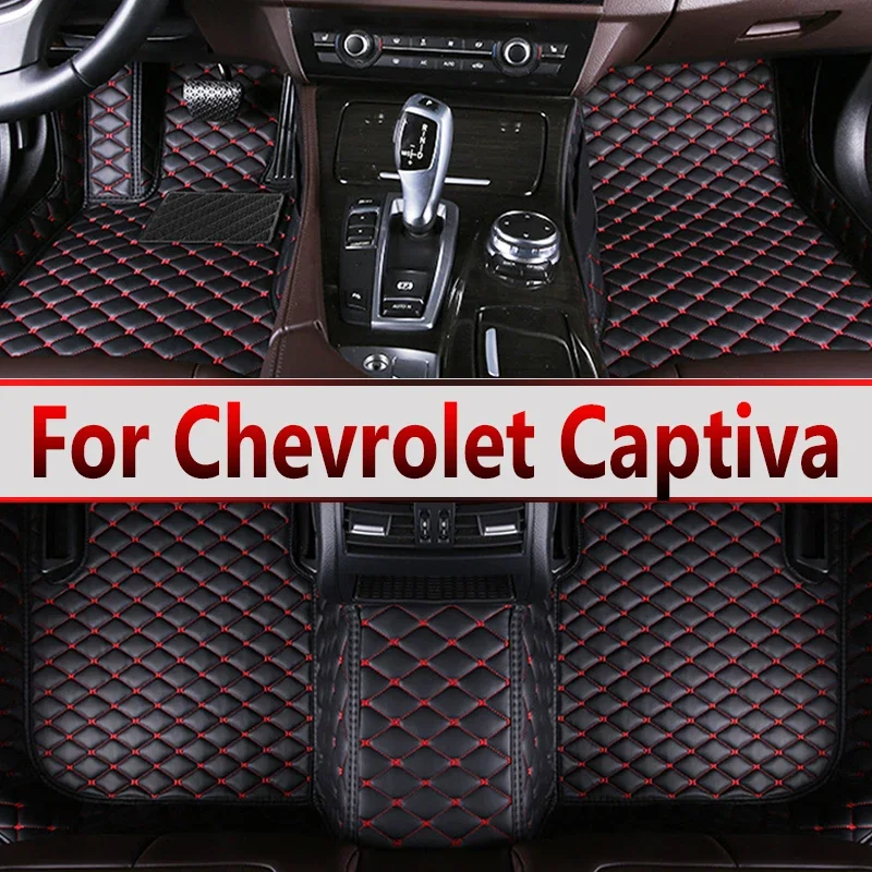 Car Mats Floor For Chevrolet Captiva CN202S 2022 2023 7 Seater Waterproof Leather Car Mats Full Set Alfombrillas Car Accessories